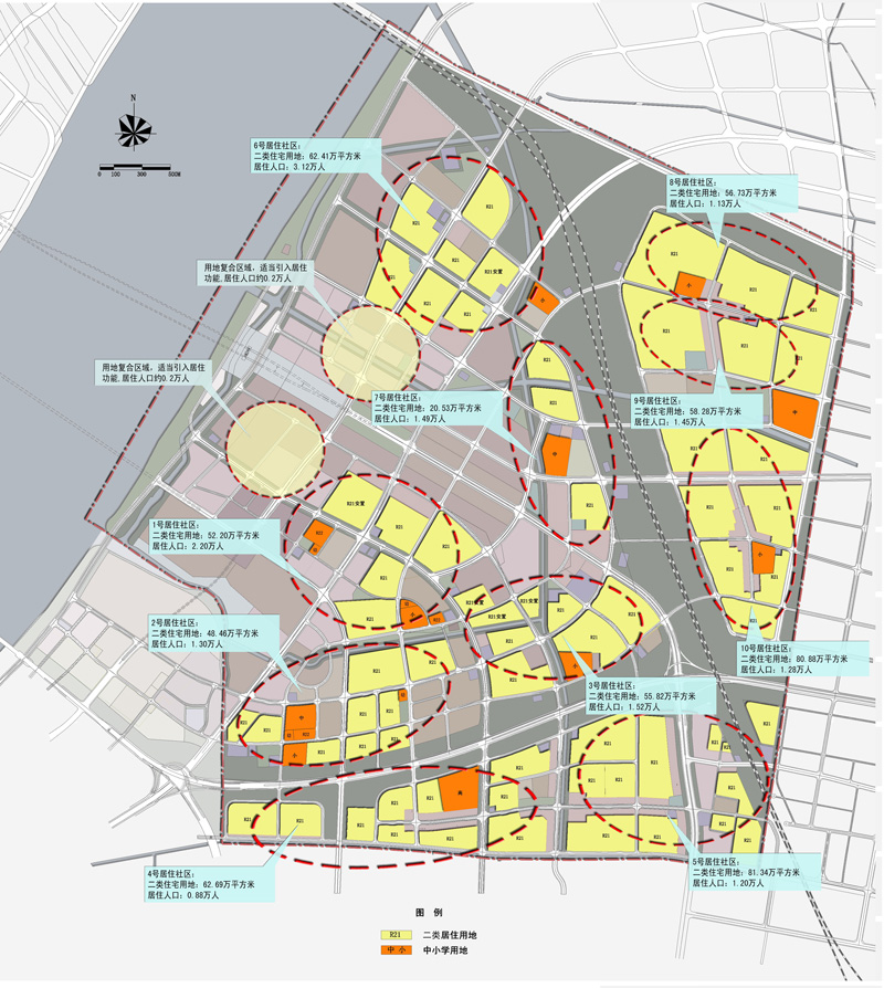 杭州钱江世纪城居住用地规划图